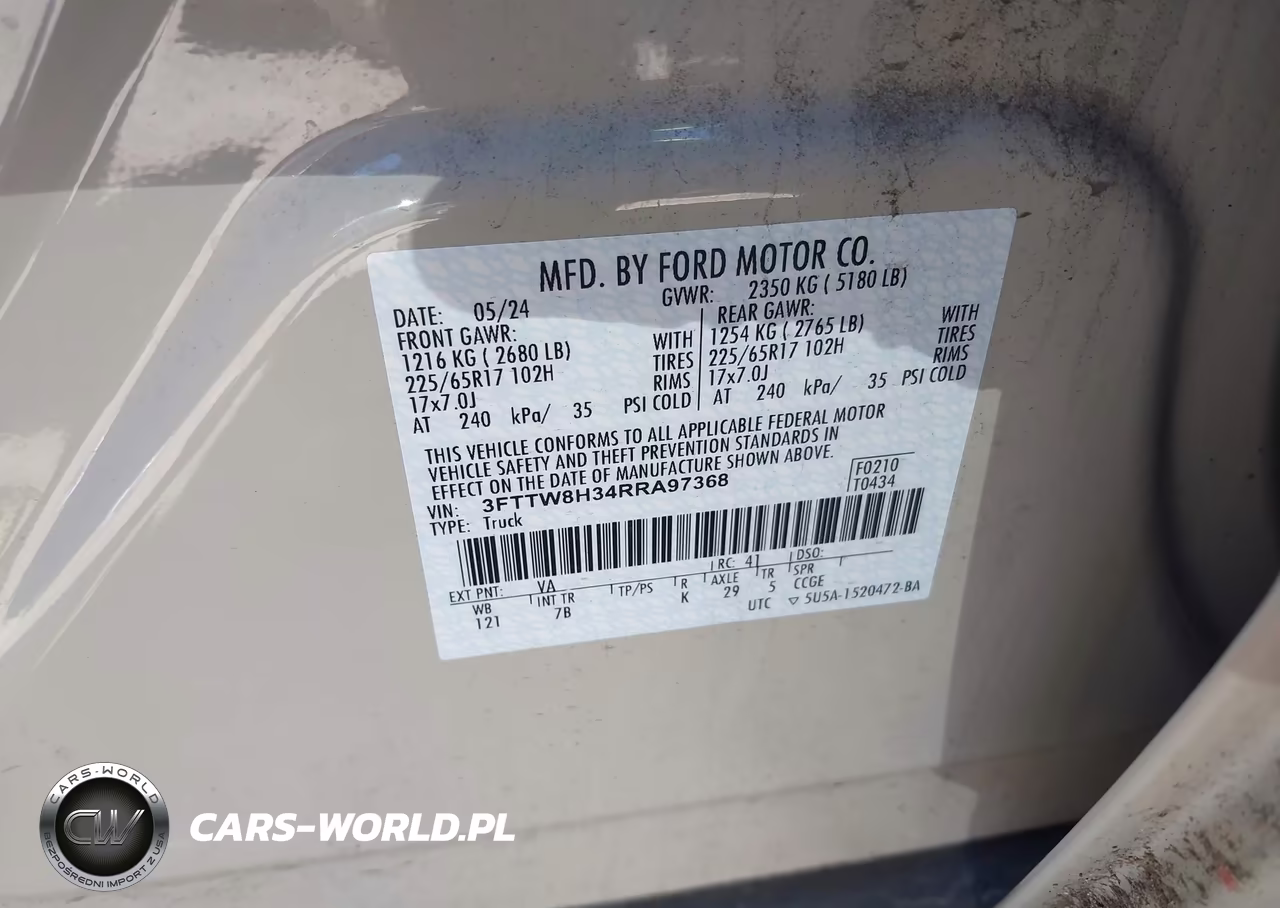 2024 Ford Maverick Xlt VIN:3FTTW8H34RRA97368 - 9