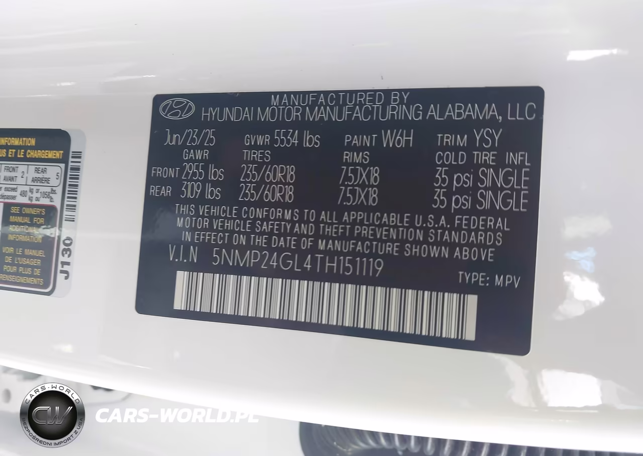2026 Hyundai Santa Fe Sel VIN:5NMP24GL4TH151119 - 9