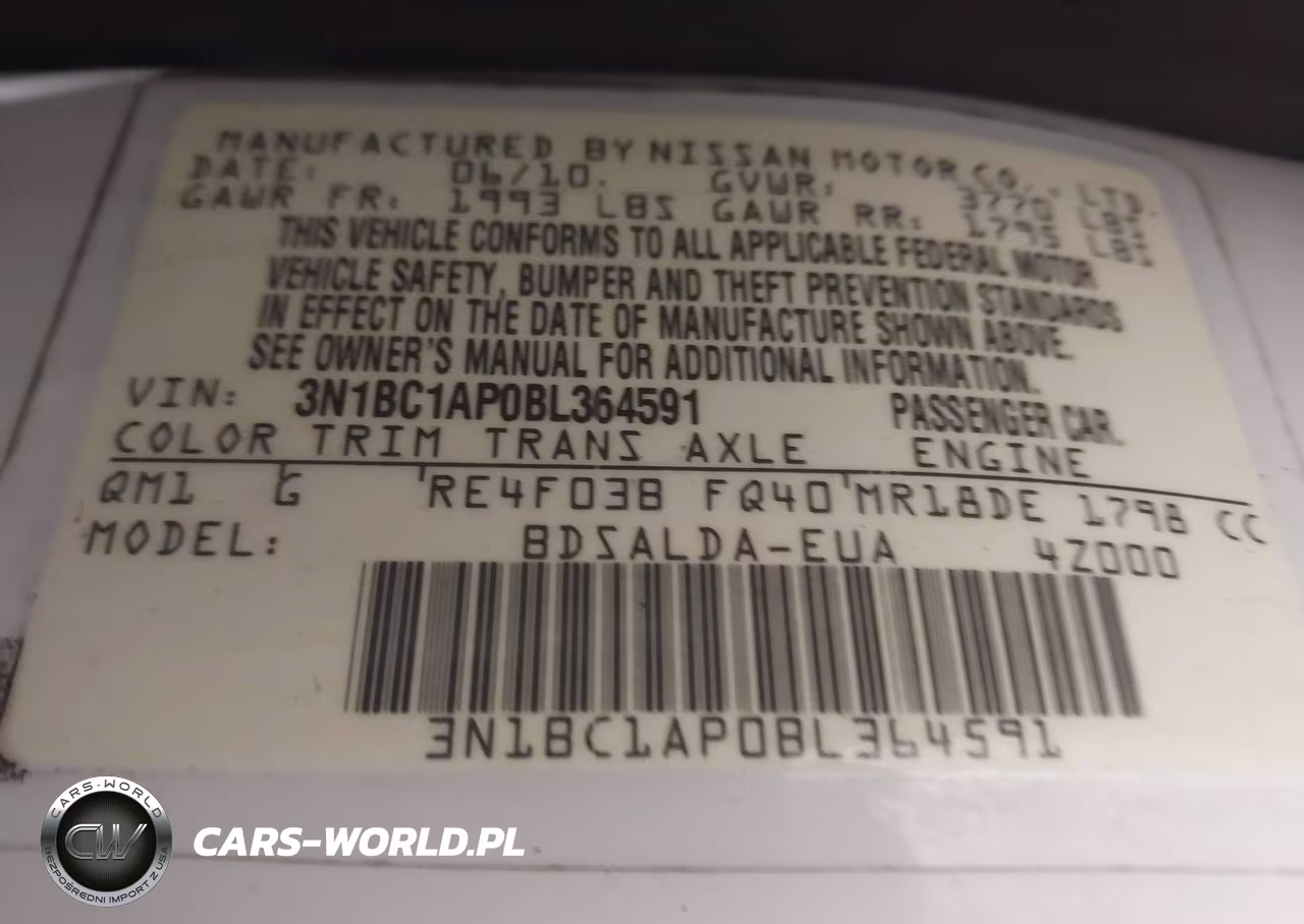 2011 Nissan Versa 1.8S VIN:3N1BC1AP0BL364591 - 9