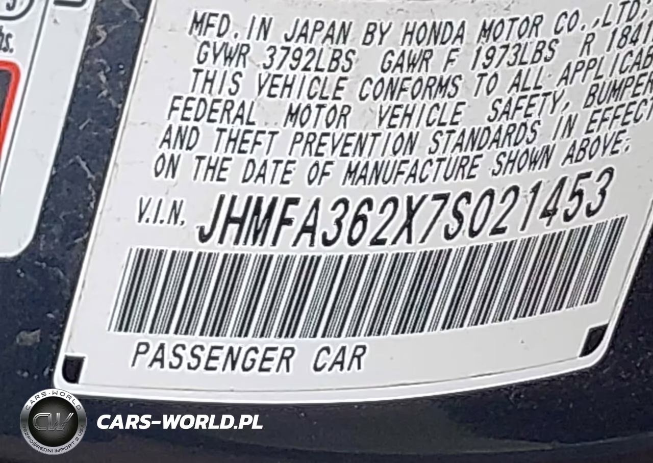 2007 Honda Civic Hybrid VIN:JHMFA362X7S021453 - 9