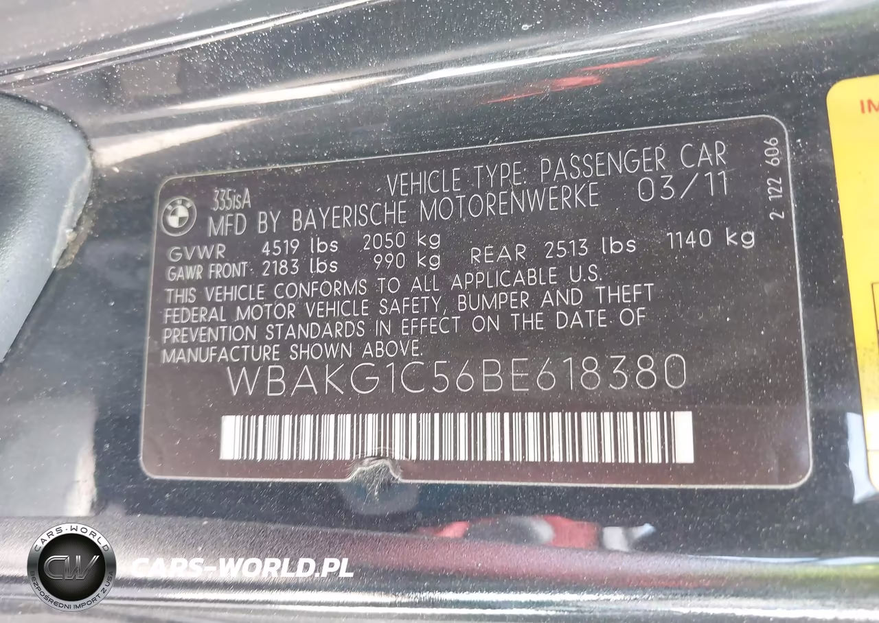 2011 BMW 335Is VIN:WBAKG1C56BE618380 - 9
