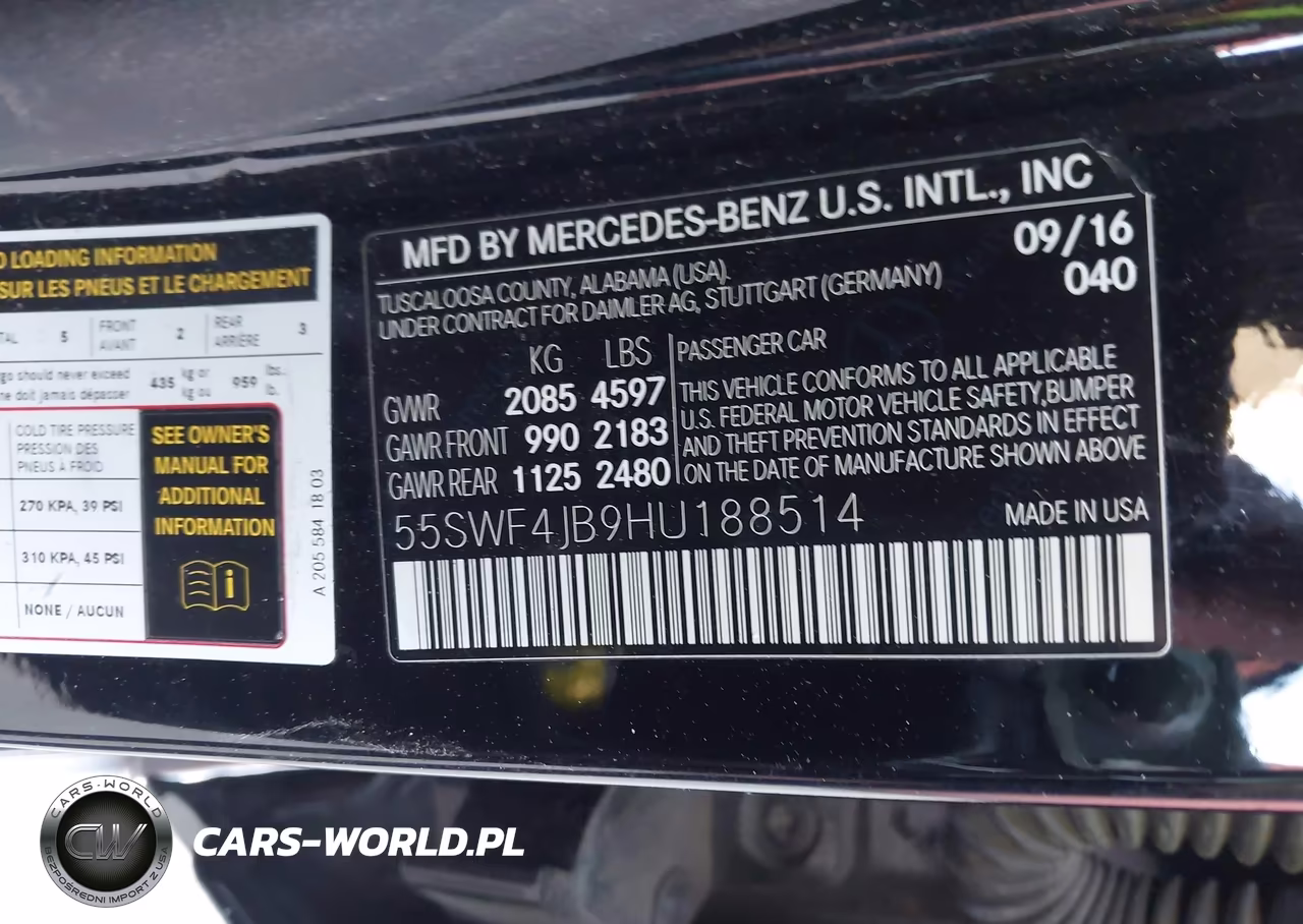 2017 Mercedes-Benz C 300 VIN:55SWF4JB9HU188514 - 9