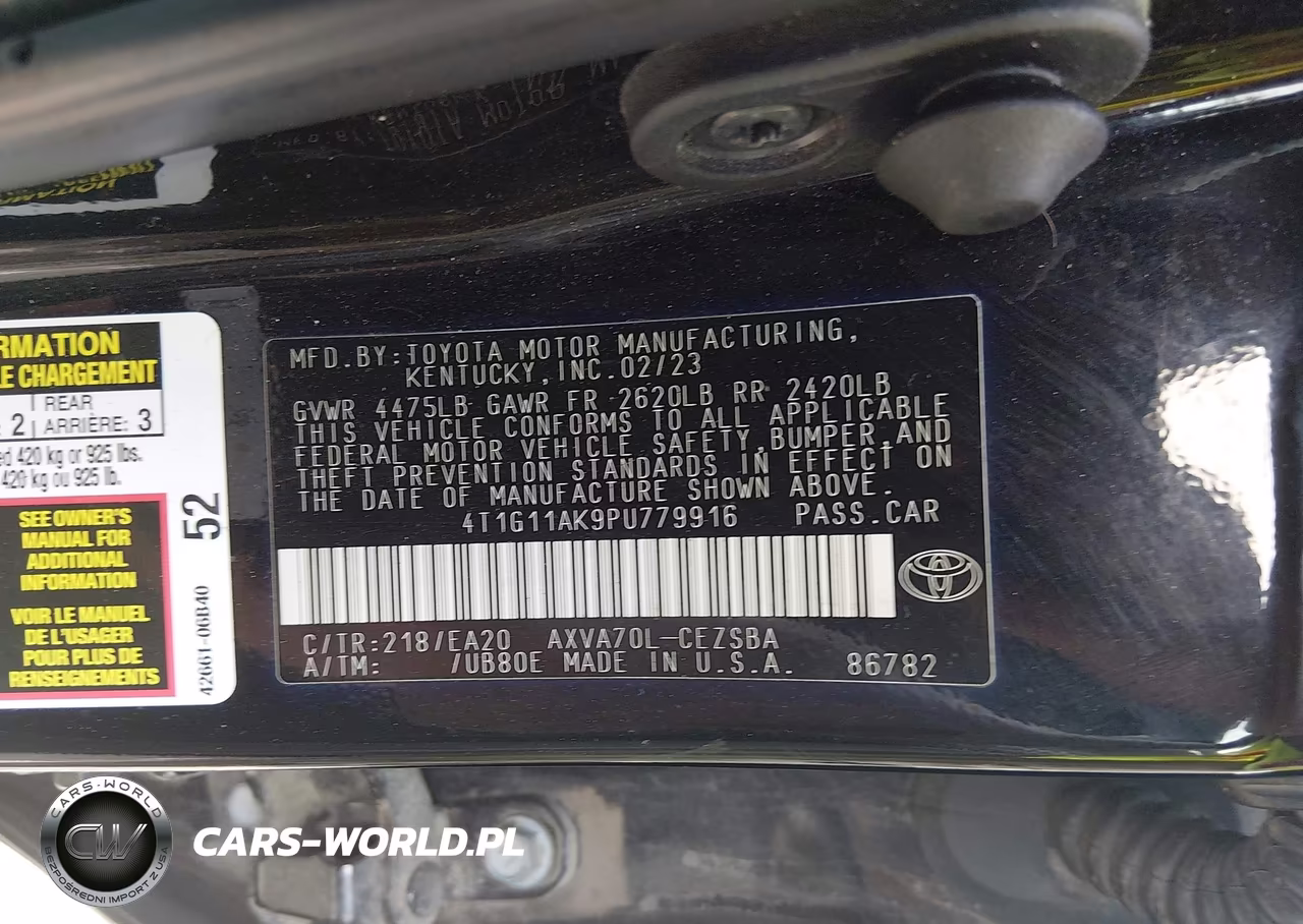 2023 Toyota Camry Se VIN:4T1G11AK9PU779916 - 9