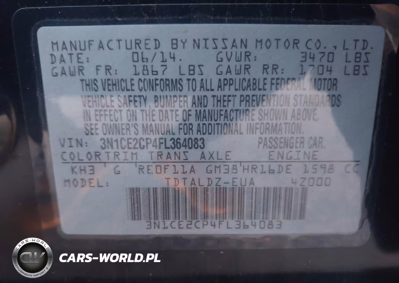 2015 Nissan Versa Note S (Sr)-S Plus-Sl-Sr-Sv VIN:3N1CE2CP4FL364083 - 9