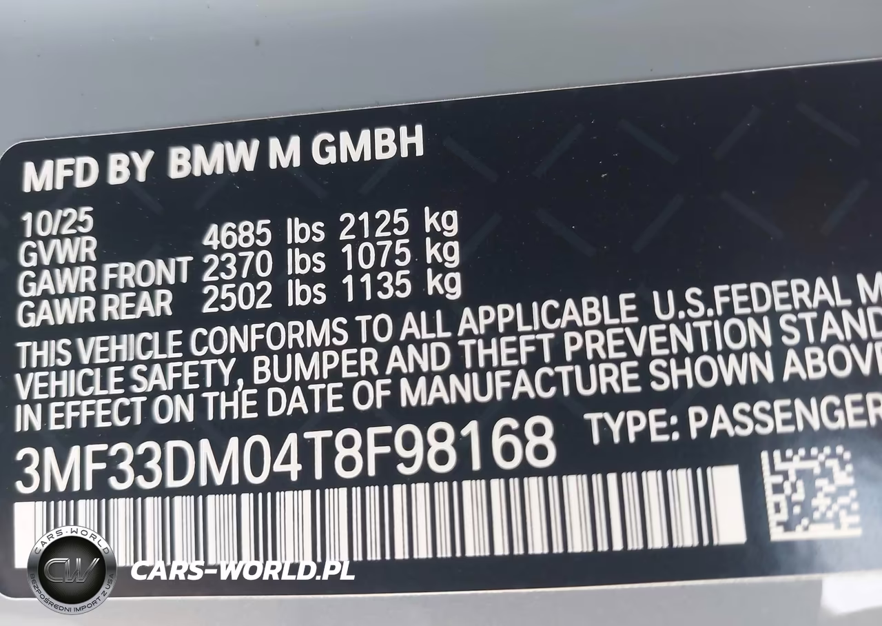 2026 BMW M2 Cs VIN:3MF33DM04T8F98168 - 9
