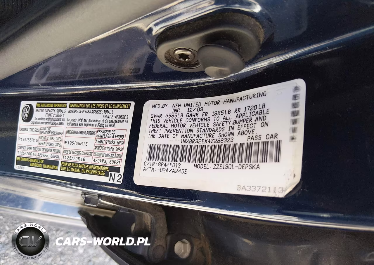 2004 Toyota Corolla S VIN:1NXBR32EX4Z288323 - 9
