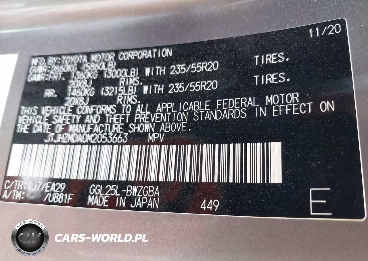 2021 Lexus Rx 350 VIN:JTJHZMDA0M2053663 - 9