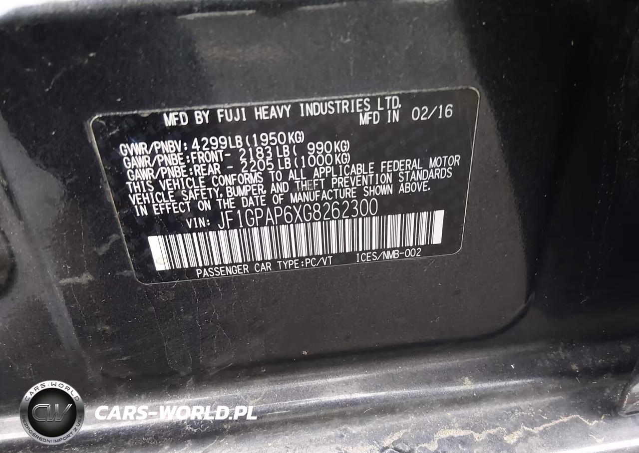 2016 Subaru Impreza 2.0I Sport Premium VIN:JF1GPAP6XG8262300 - 9