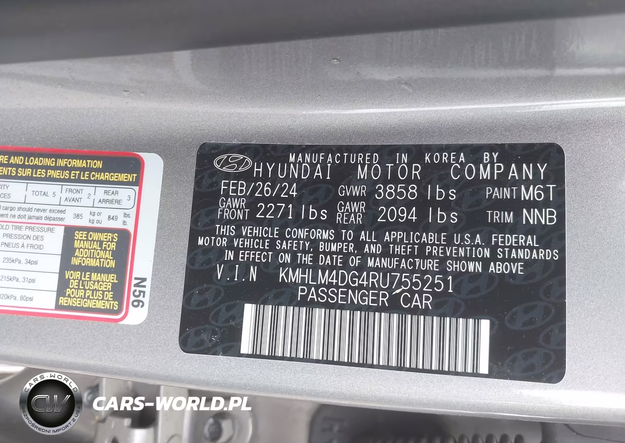 2024 Hyundai Elantra Sel VIN:KMHLM4DG4RU755251 - 9