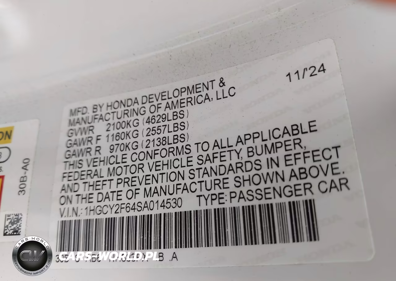 2025 Honda Accord Hybrid Ex-L VIN:1HGCY2F64SA014530 - 9