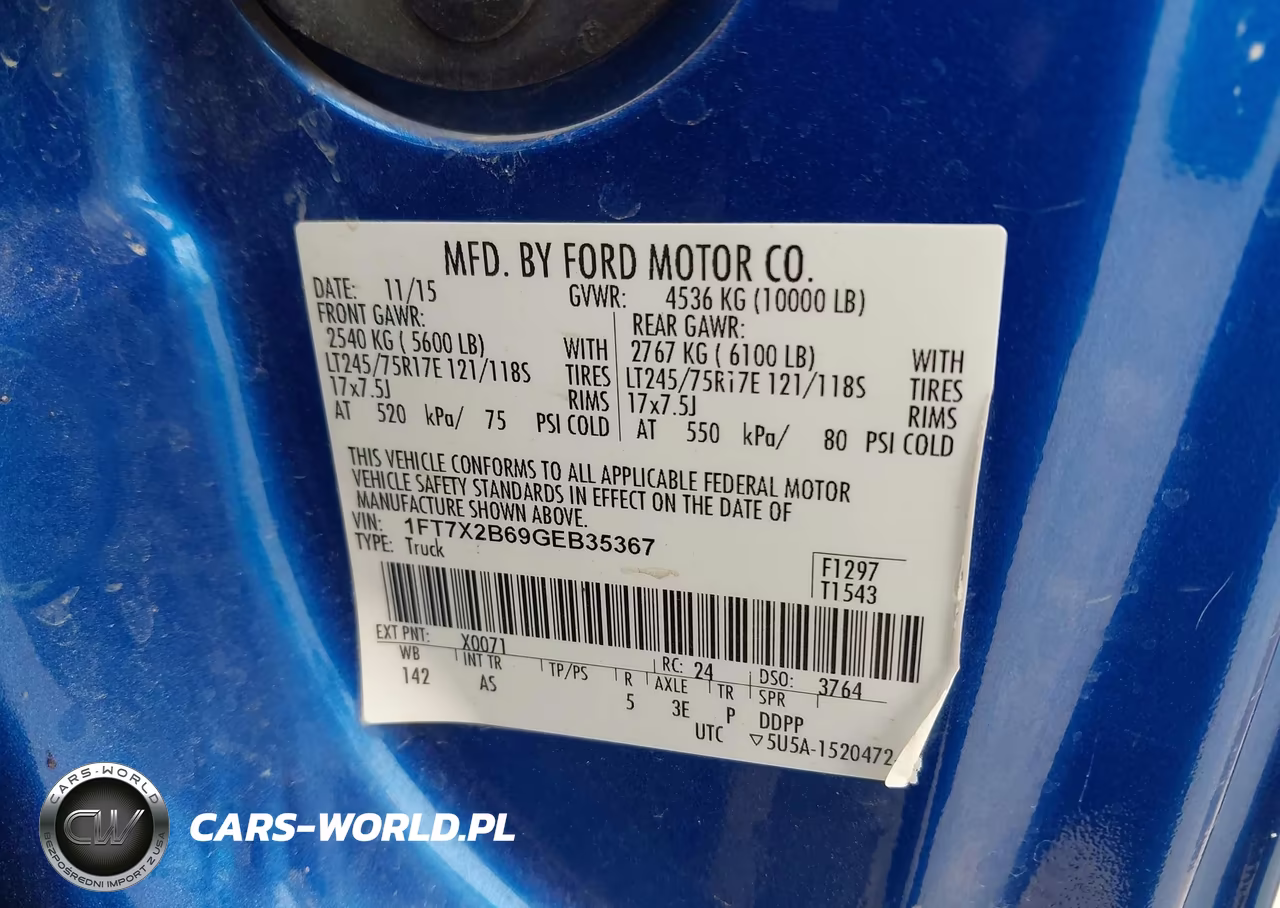 2016 Ford F-250 Xl VIN:1FT7X2B69GEB35367 - 9