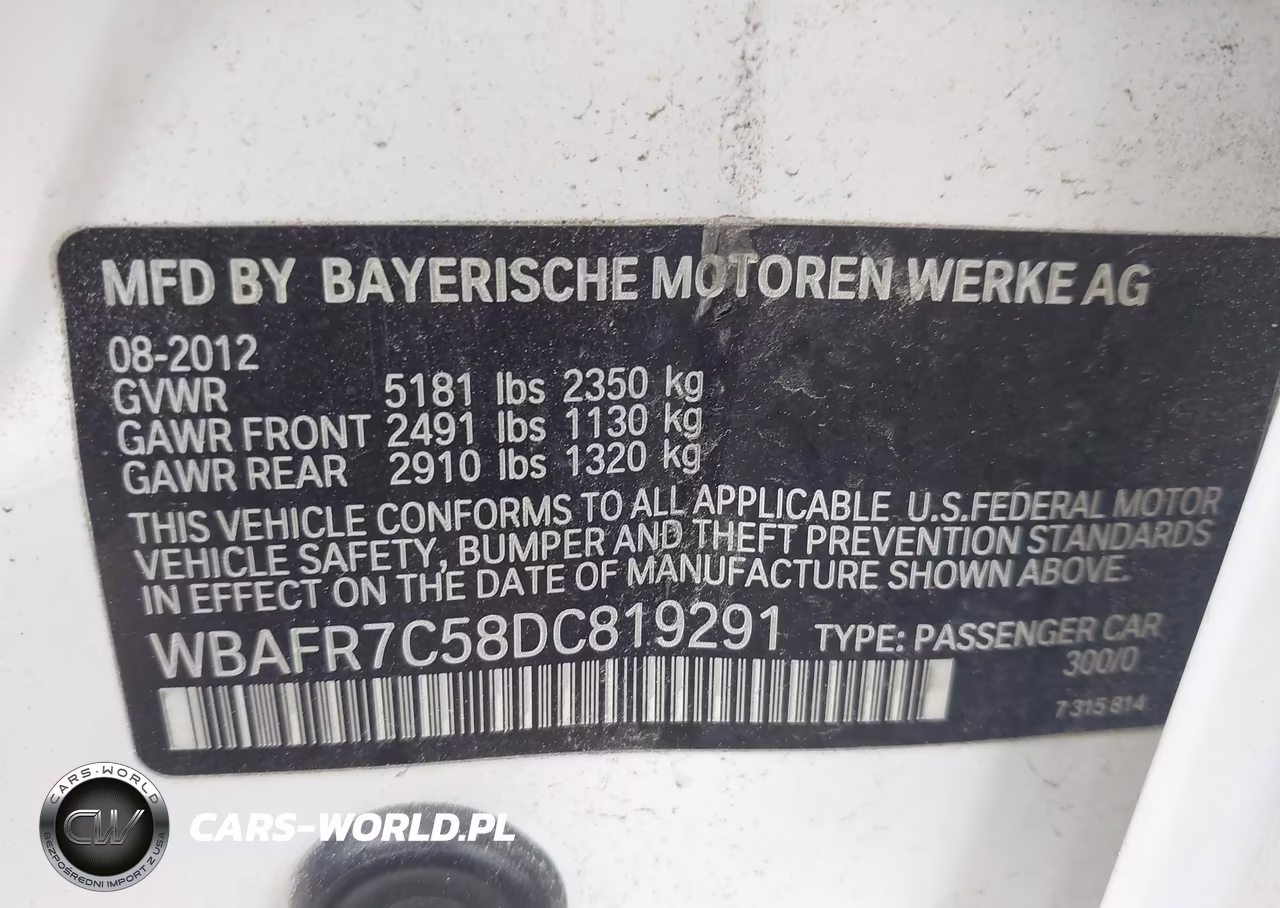 2013 BMW 535I VIN:WBAFR7C58DC819291 - 9
