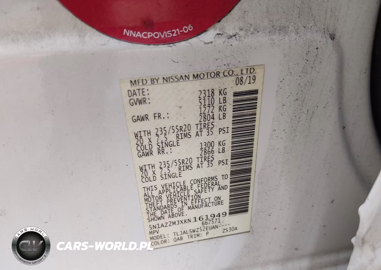 2019 Nissan Murano Platinum VIN:5N1AZ2MJXKN161949 - 9