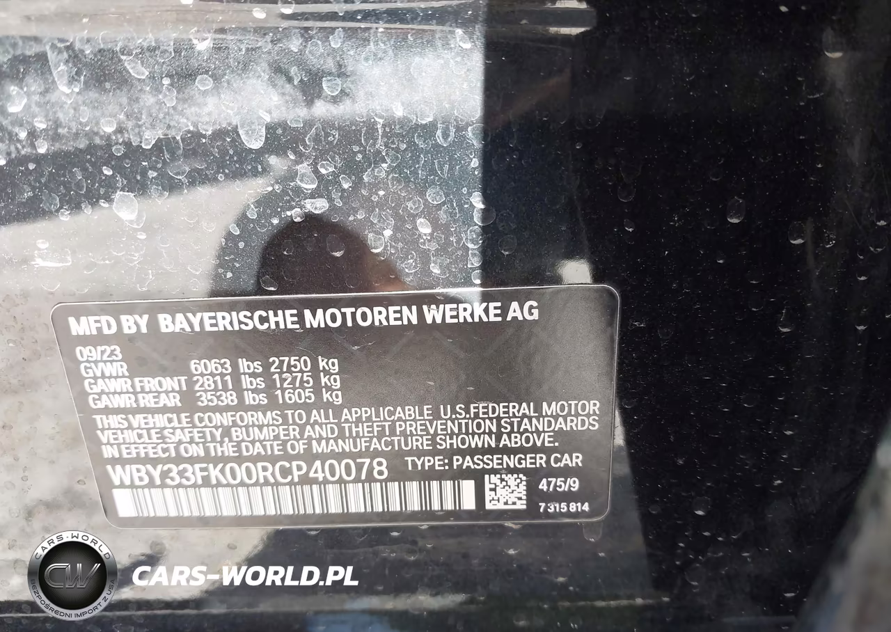 2024 BMW I5 Edrive40 VIN:WBY33FK00RCP40078 - 9