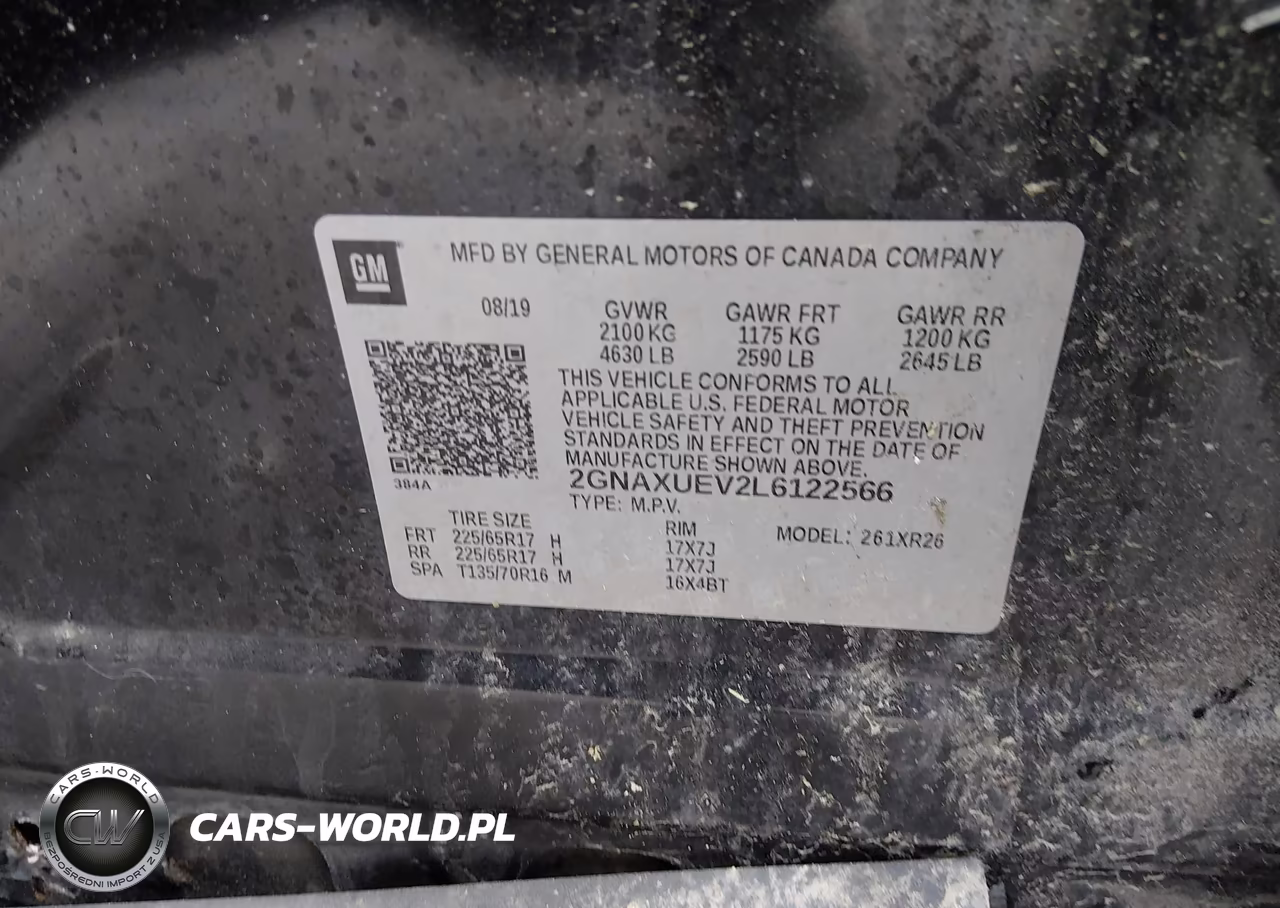 2020 Chevrolet Equinox Awd Lt 1.5L Turbo VIN:2GNAXUEV2L6122566 - 9