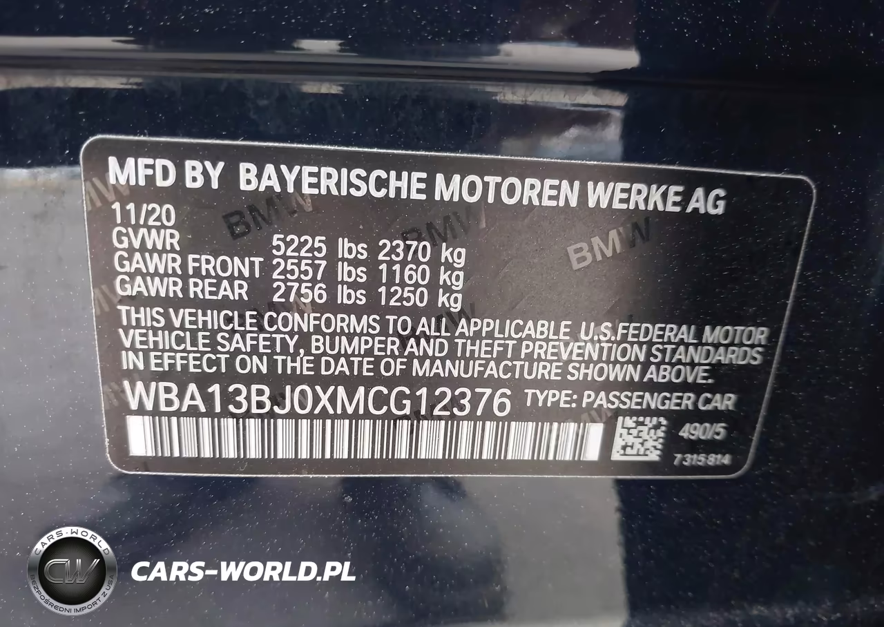 2021 BMW 530I xDrive VIN:WBA13BJ0XMCG12376 - 9