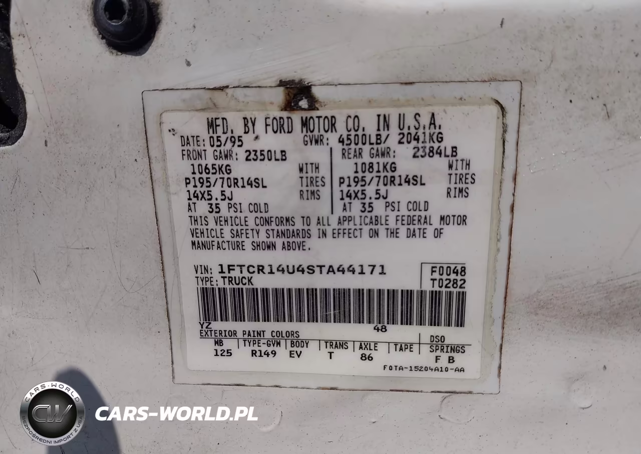 1995 Ford Ranger Super Cab VIN:1FTCR14U4STA44171 - 9
