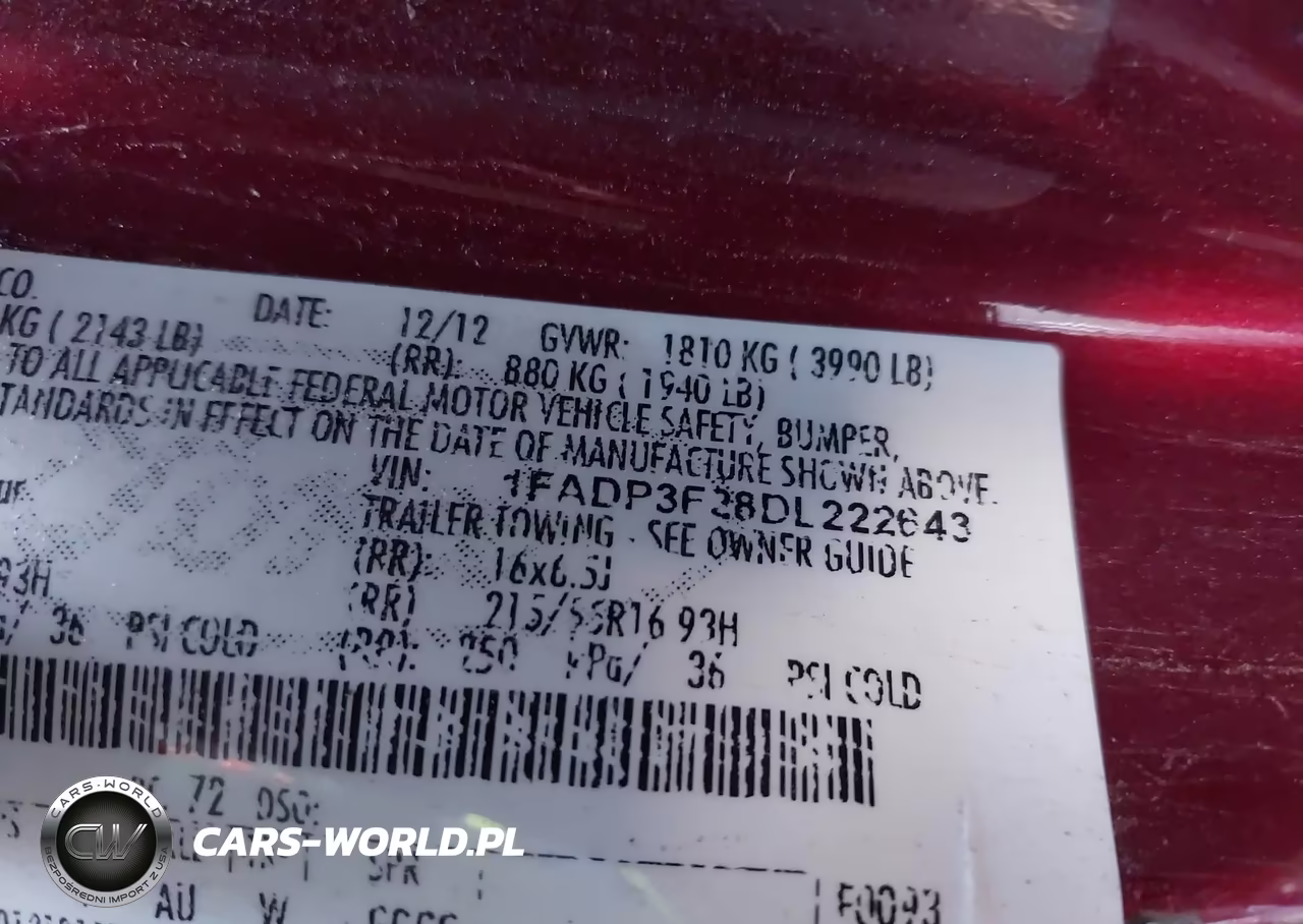2013 Ford Focus Se VIN:1FADP3F28DL222643 - 9