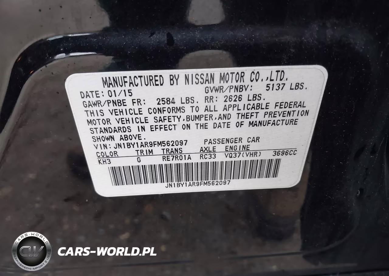 2015 Infiniti Q70 3.7X VIN:JN1BY1AR9FM562097 - 9