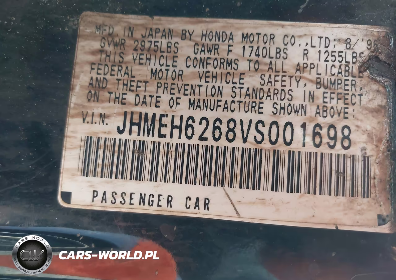 1997 Honda Del Sol Si VIN:JHMEH6268VS001698 - 9