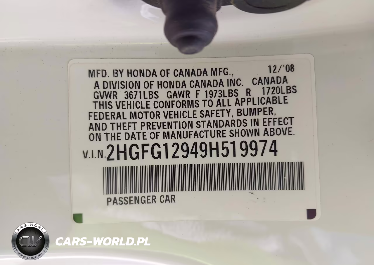 2009 Honda Civic Ex-L VIN:2HGFG12949H519974 - 9