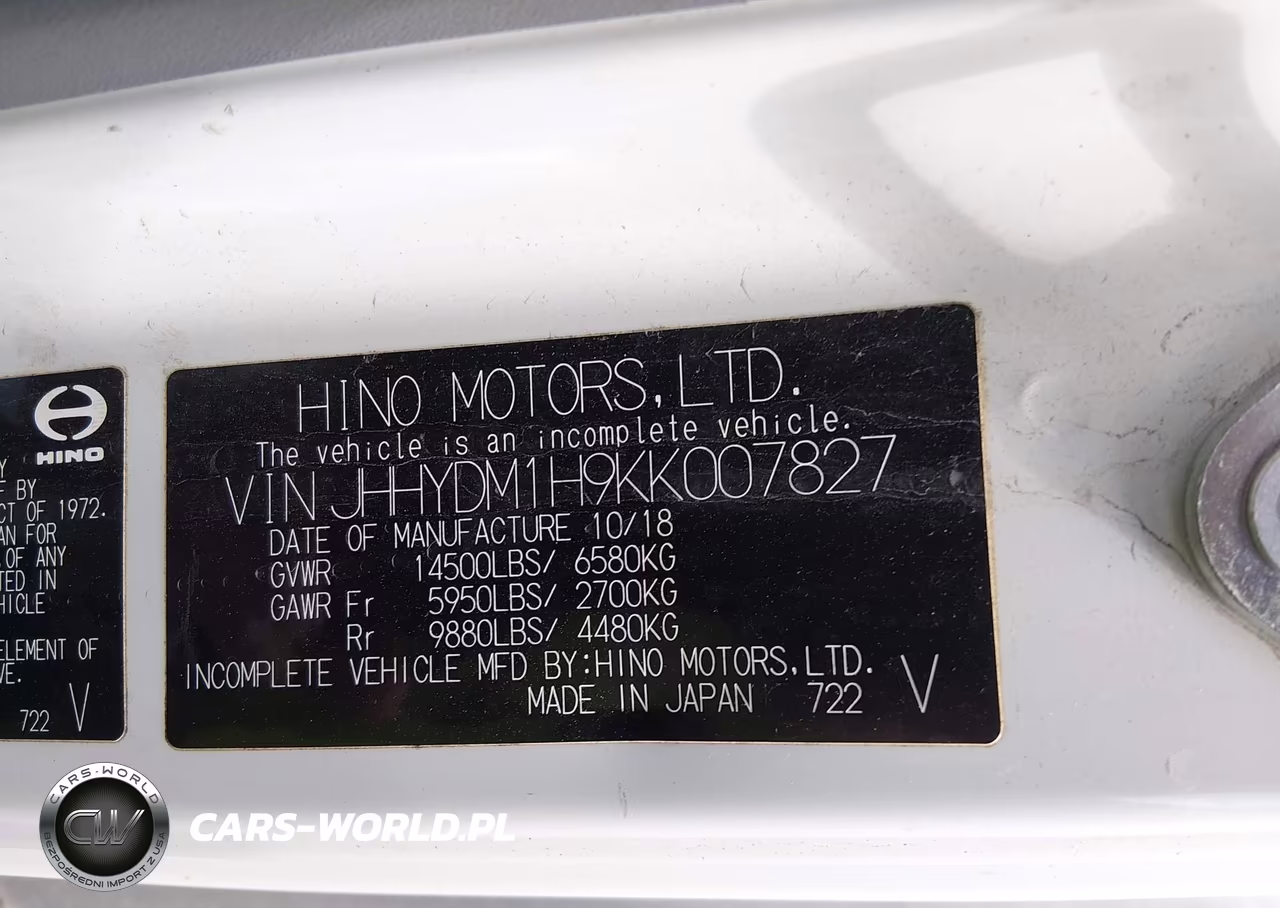 2019 Hino Xjc720-Xfc720 VIN:JHHYDM1H9KK007827 - 9