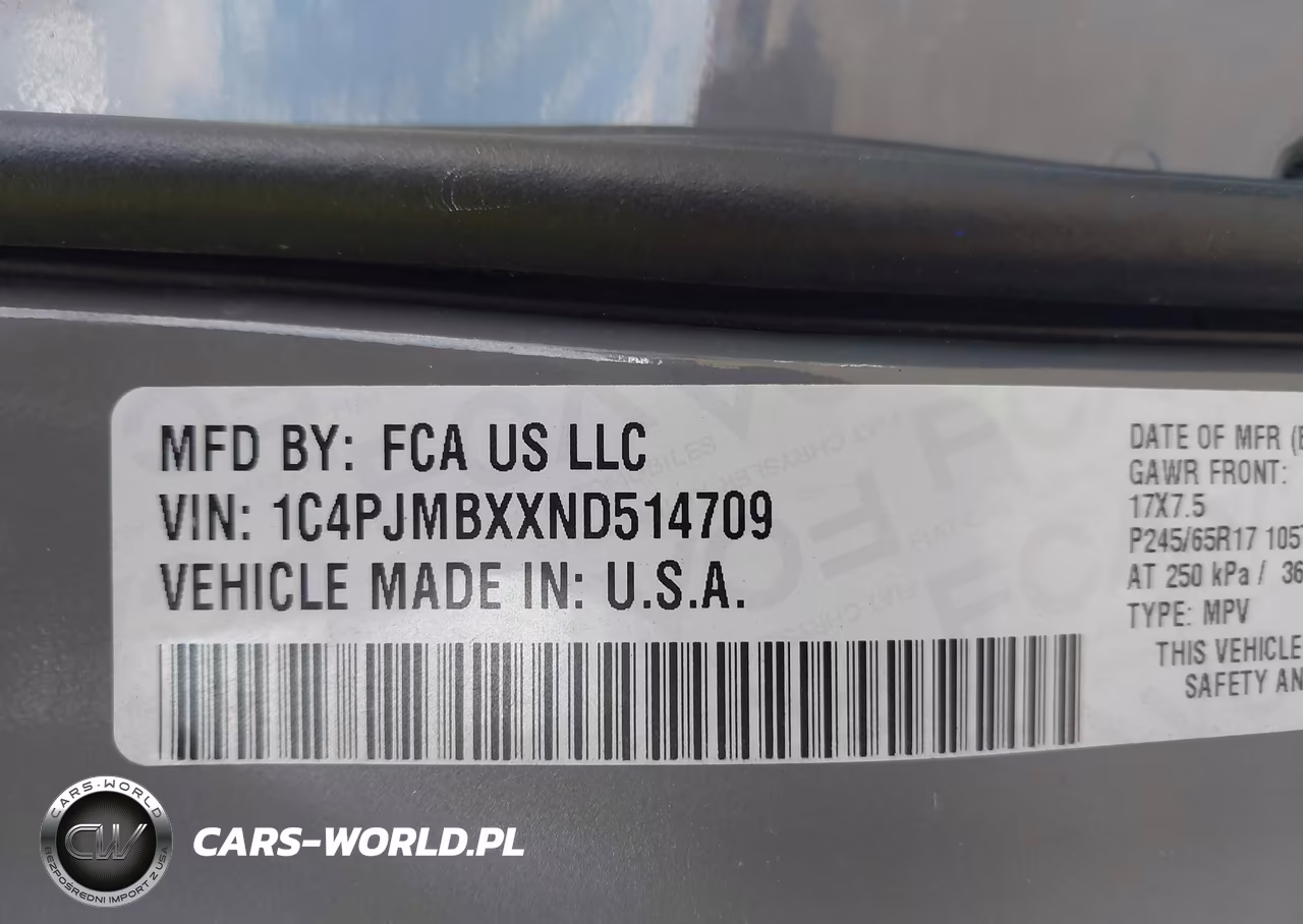 2022 Jeep Cherokee Trailhawk 4X4 VIN:1C4PJMBXXND514709 - 9
