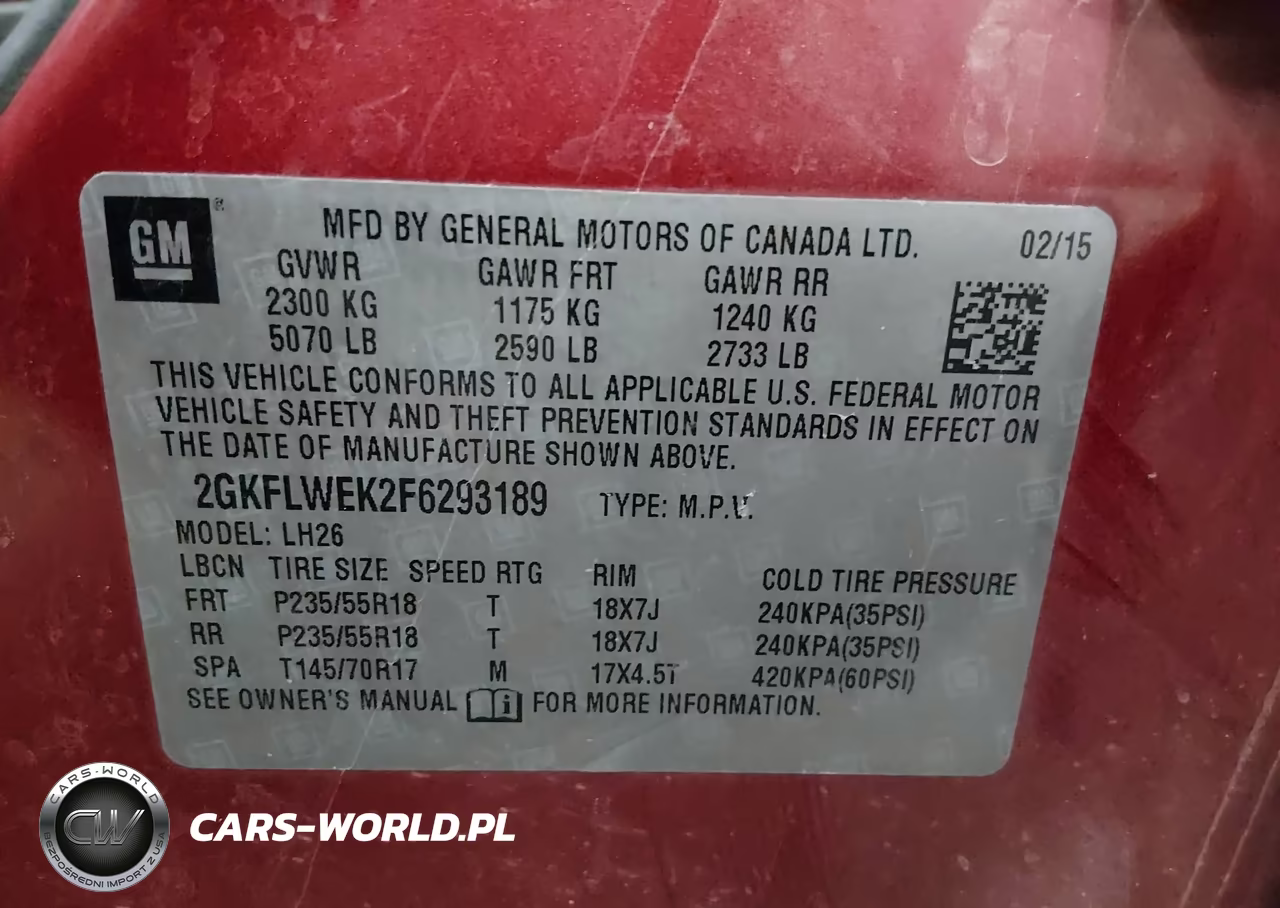 2015 GMC Terrain Sle-2 VIN:2GKFLWEK2F6293189 - 9