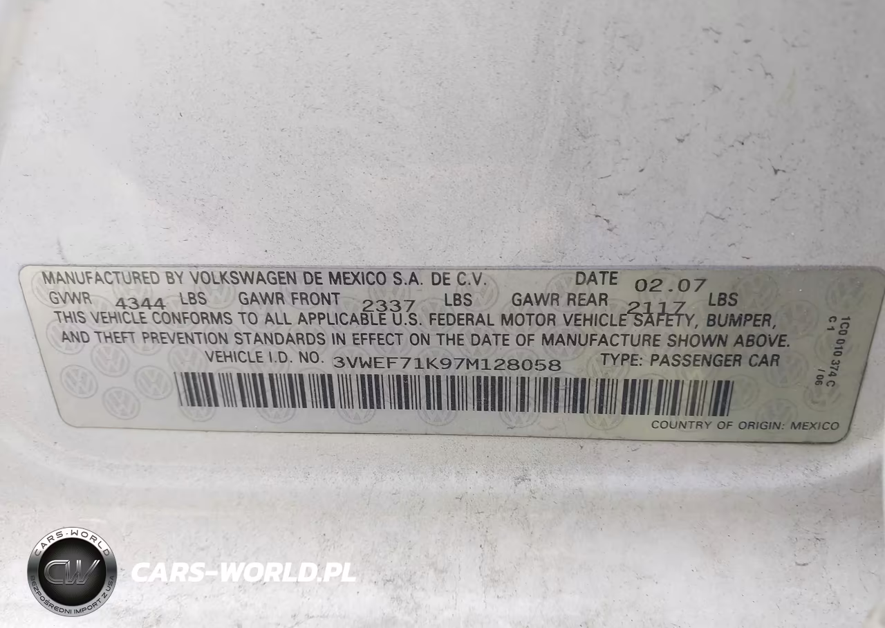 2007 Volkswagen Jetta Wolfsburg Edition VIN:3VWEF71K97M128058 - 9