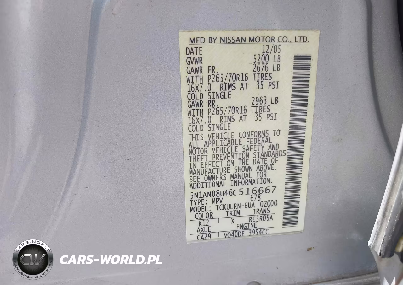 2006 Nissan Xterra S VIN:5N1AN08U46C516667 - 9
