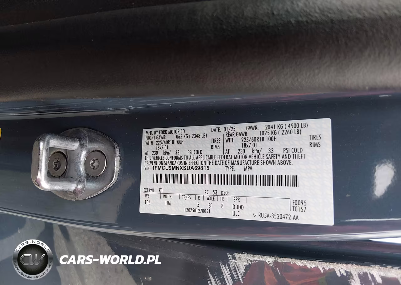 2025 Ford Escape St-Line VIN:1FMCU9MNXSUA69815 - 9