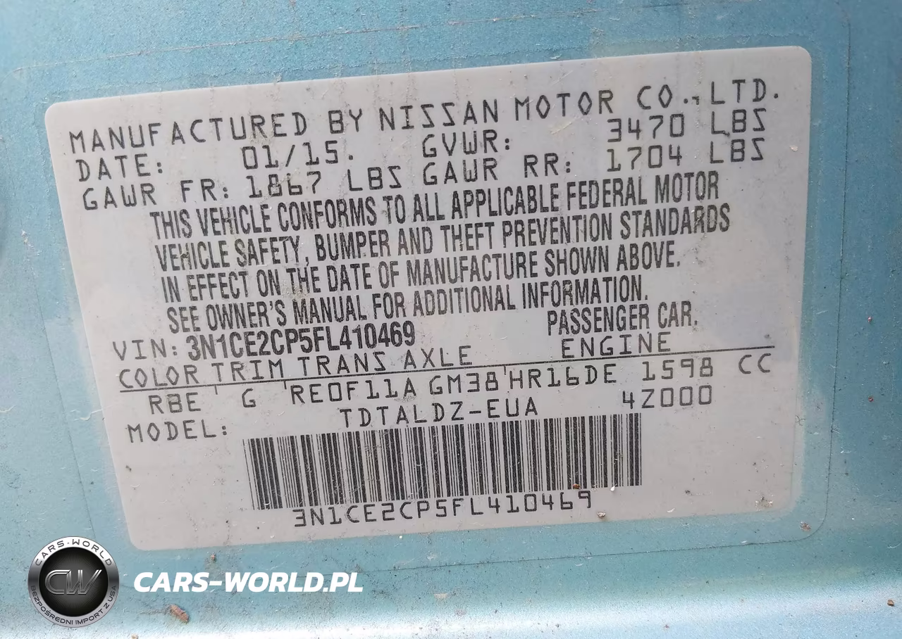 2015 Nissan Versa Note S (Sr)-S Plus-Sl-Sr-Sv VIN:3N1CE2CP5FL410469 - 9