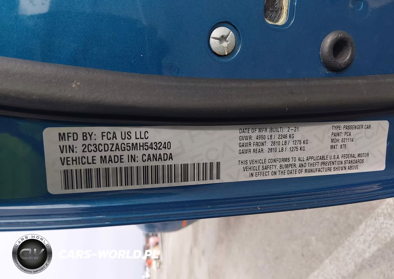 2021 Dodge Challenger Sxt VIN:2C3CDZAG5MH543240 - 9