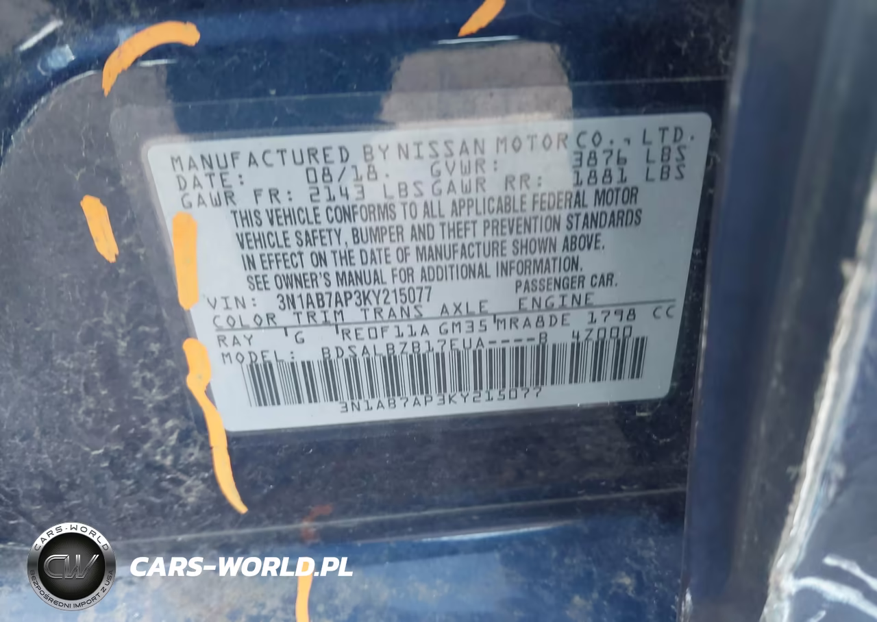 2019 Nissan Sentra S VIN:3N1AB7AP3KY215077 - 9