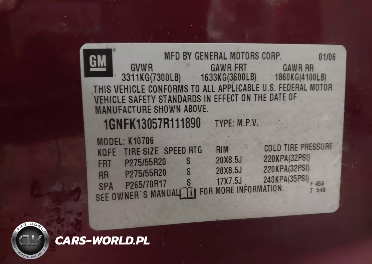 2007 Chevrolet Tahoe Ltz VIN:1GNFK13057R111890 - 9
