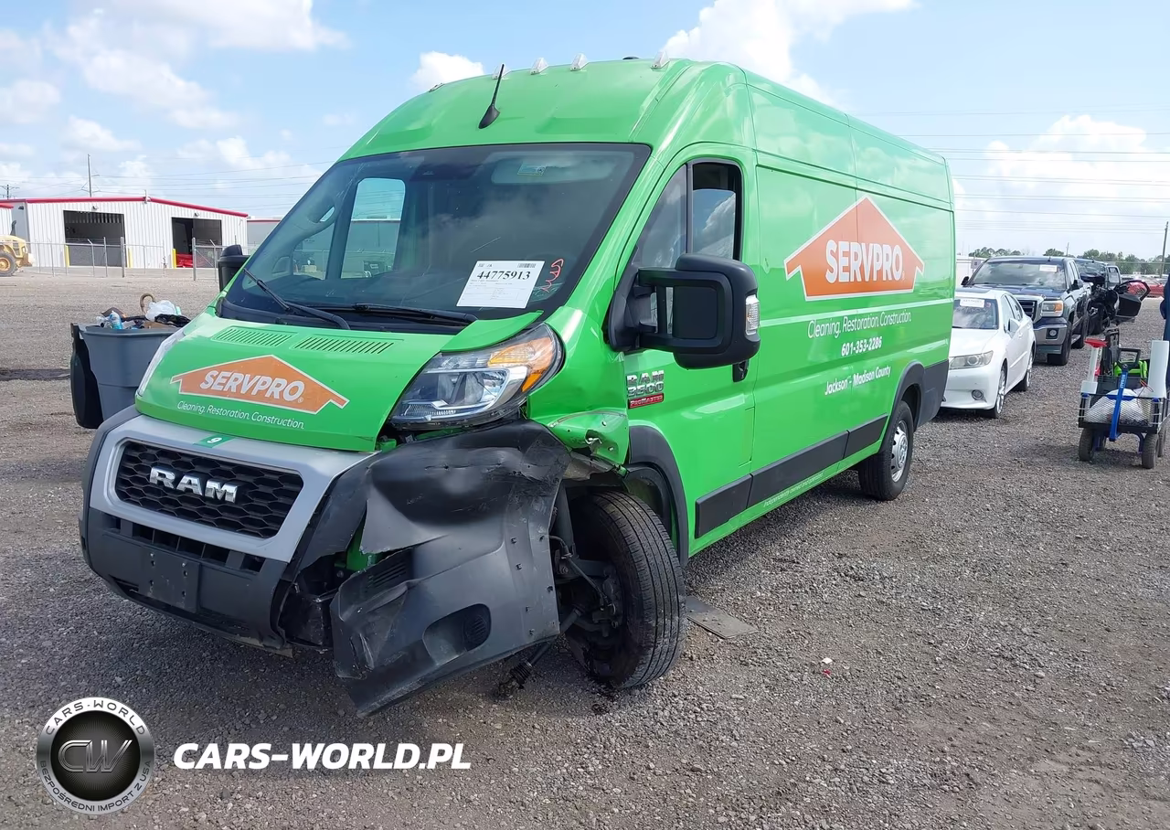 2022 Ram Promaster 3500 Cargo Van High Roof 159 Wb Ext VIN:3C6MRVJG4NE108031 - 2
