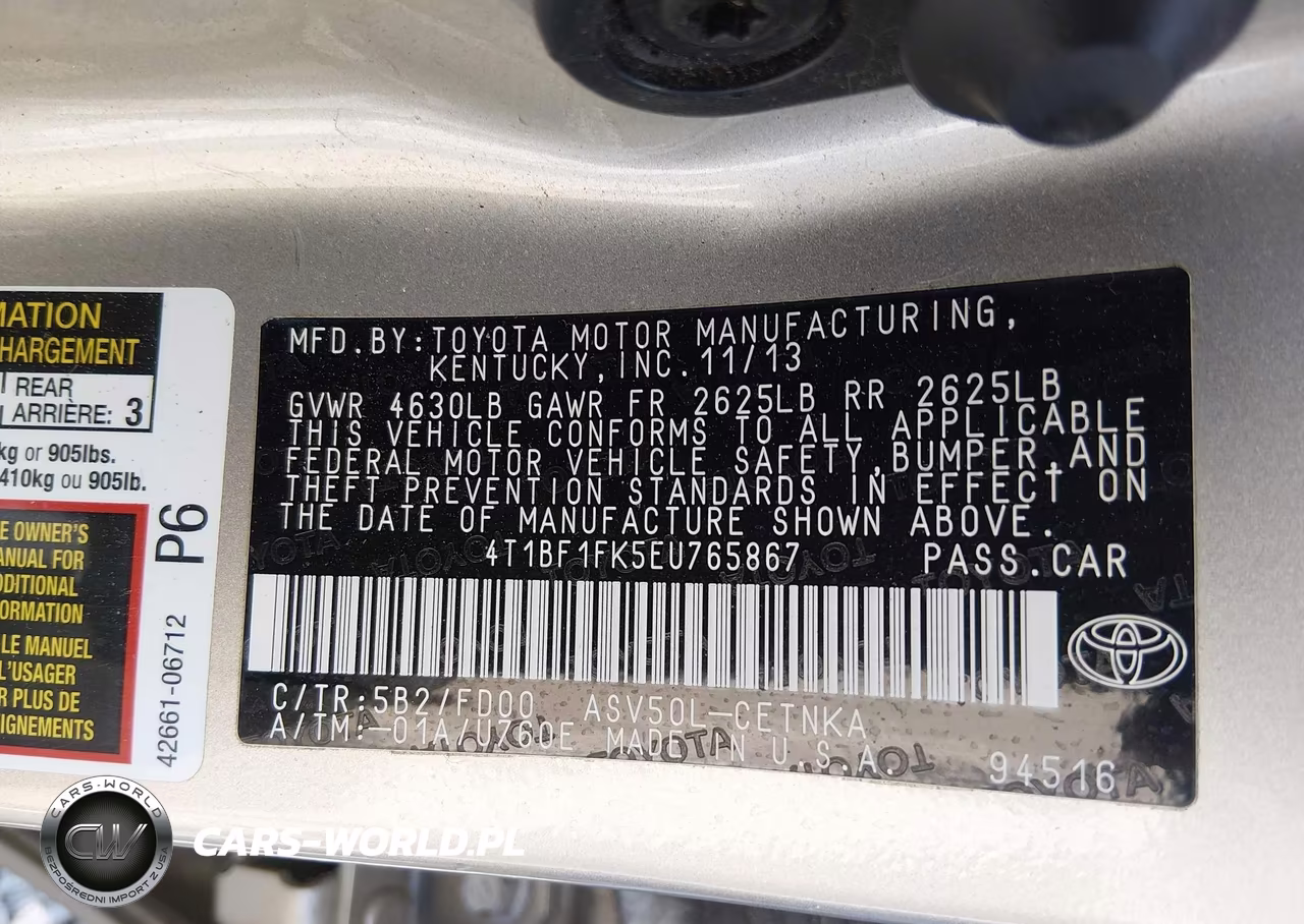 2014 Toyota Camry Le VIN:4T1BF1FK5EU765867 - 9