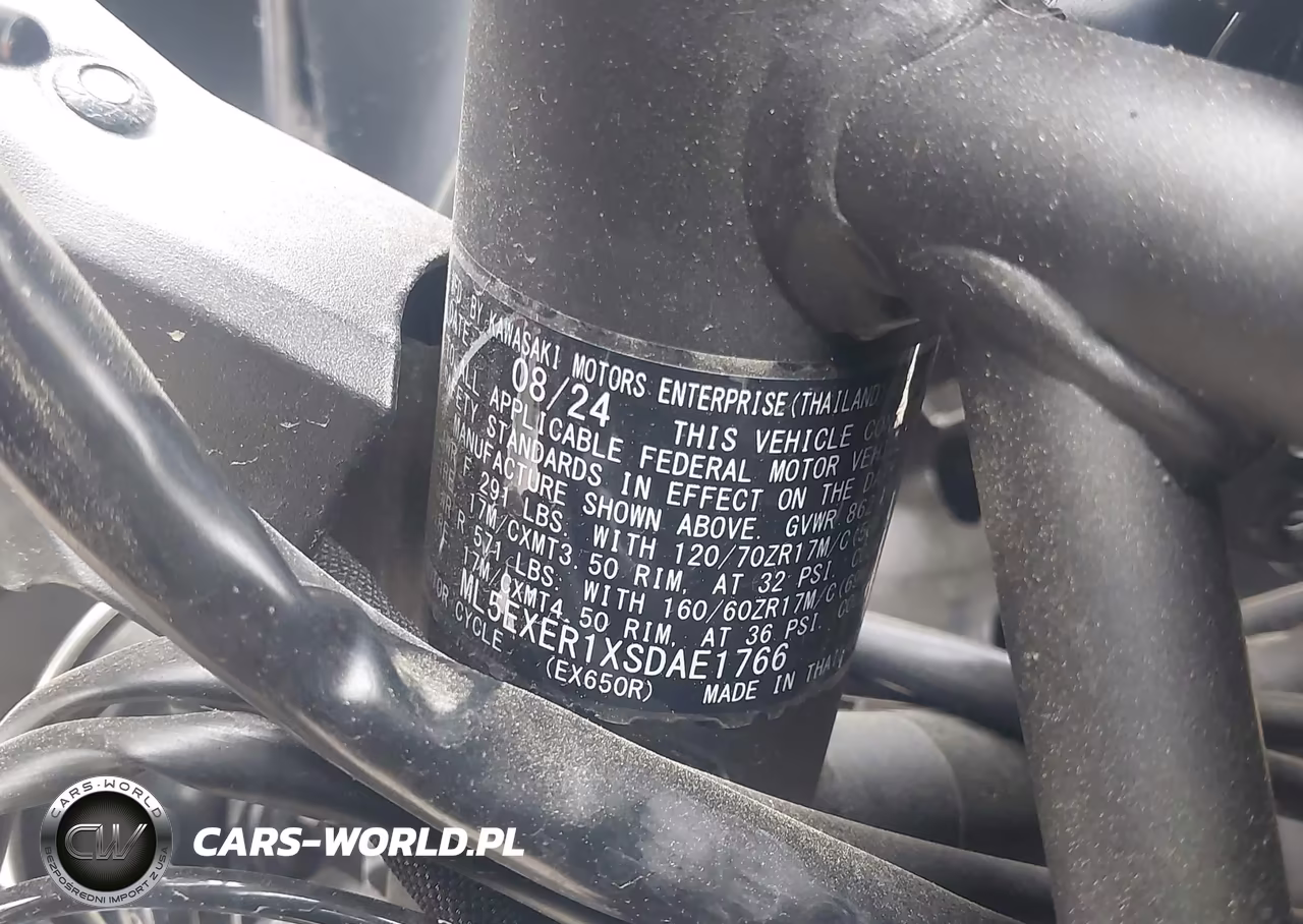 2025 Kawasaki Ex650 R VIN:ML5EXER1XSDAE1766 - 10