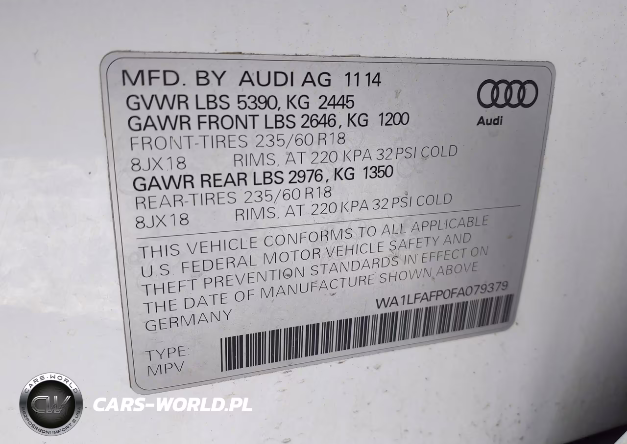 2015 Audi Q5 2.0T Premium VIN:WA1LFAFP0FA079379 - 9