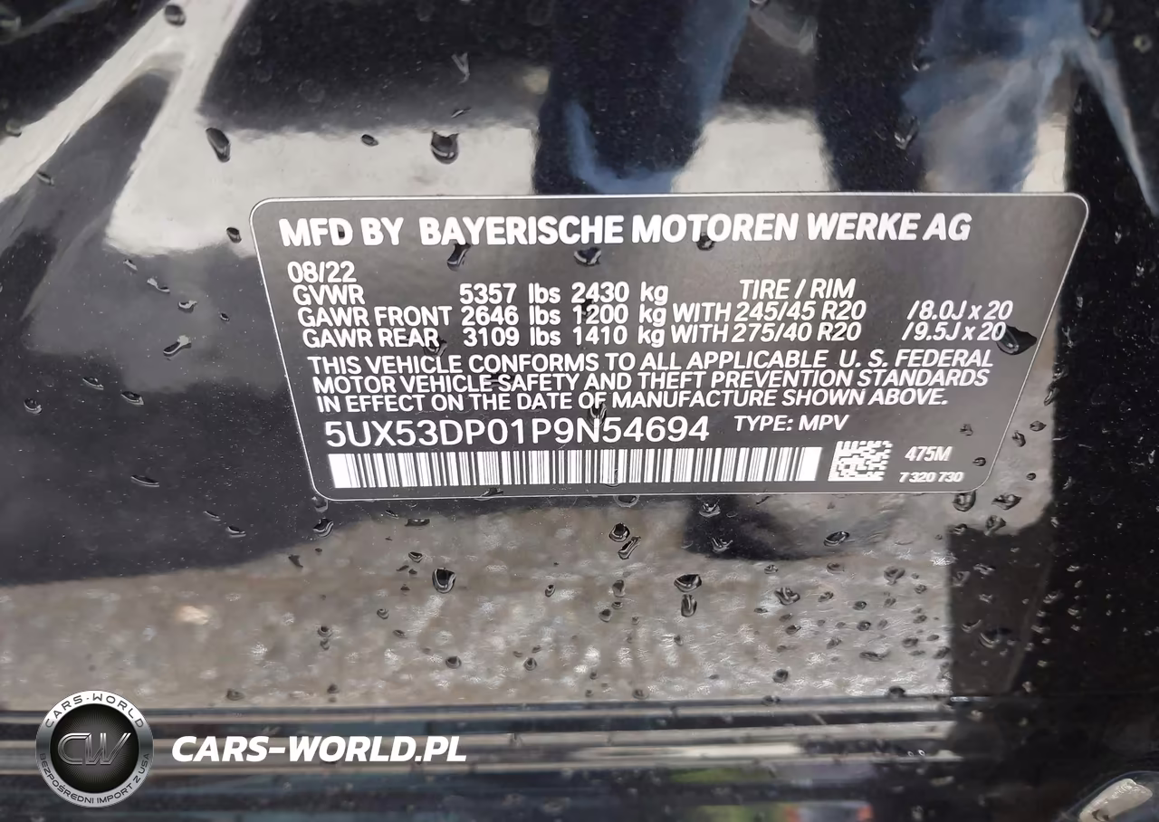 2023 BMW X3 xDrive30I VIN:5UX53DP01P9N54694 - 9