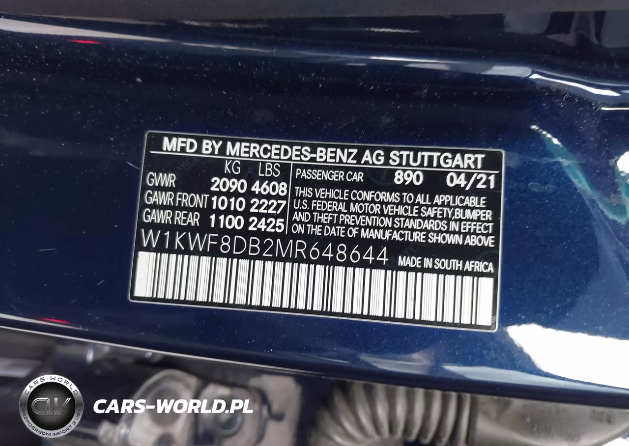 2021 Mercedes-Benz C 300 Sedan VIN:W1KWF8DB2MR648644 - 9