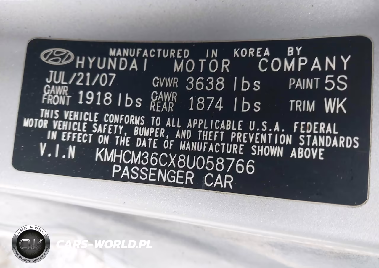 2008 Hyundai Accent Gs VIN:KMHCM36CX8U058766 - 9