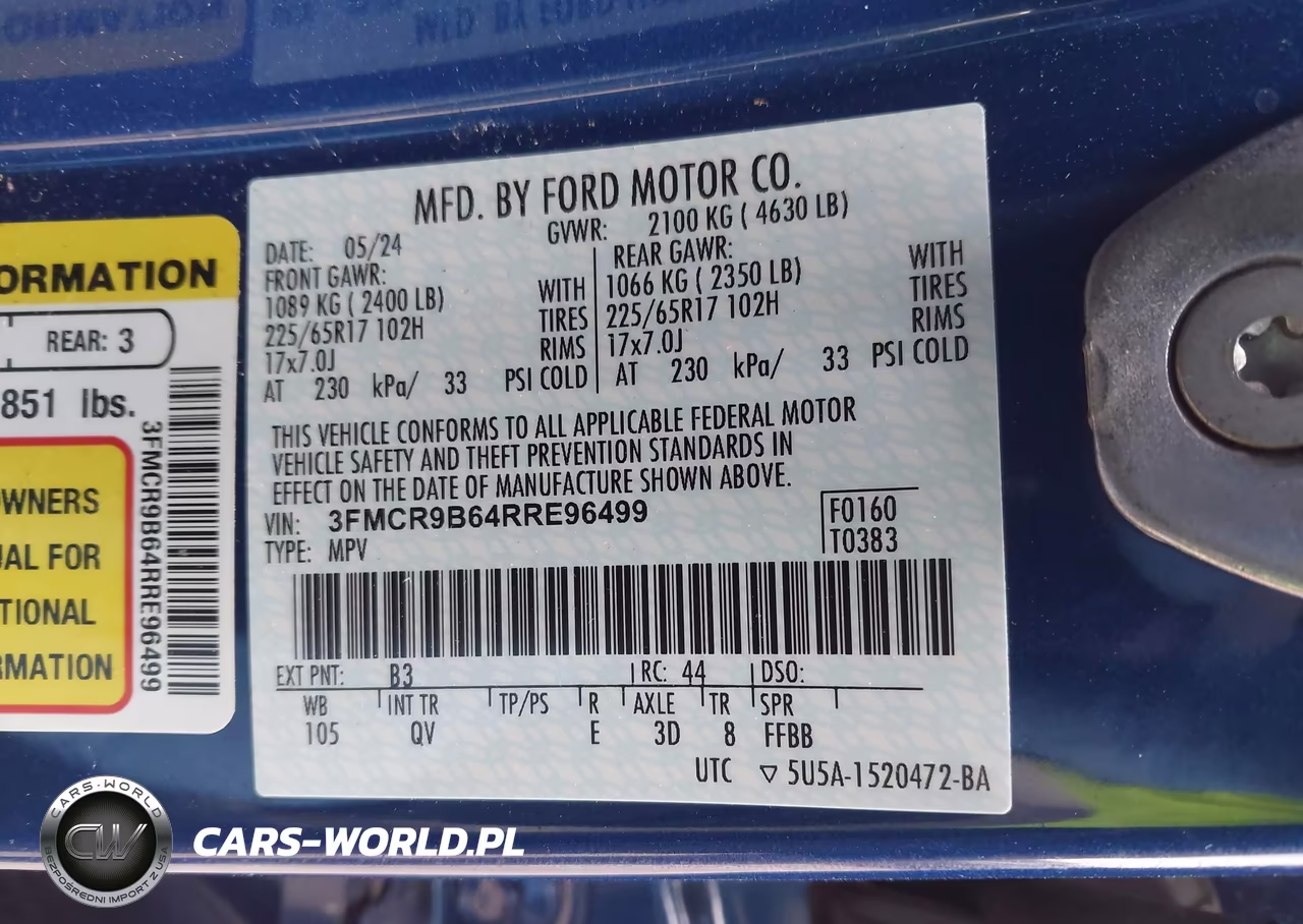 2024 Ford Bronco Sport Big Bend VIN:3FMCR9B64RRE96499 - 9