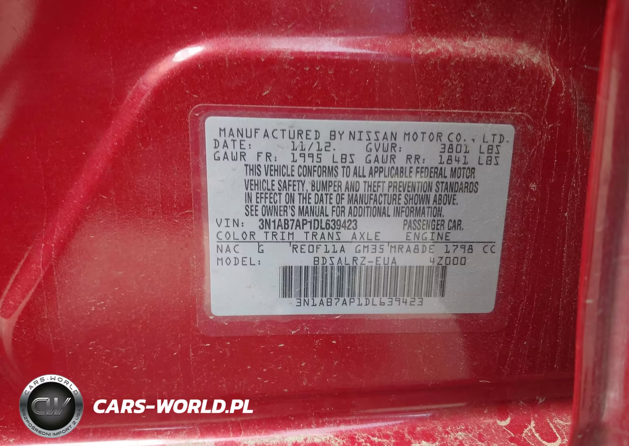 2013 Nissan Sentra Sr VIN:3N1AB7AP1DL639423 - 9