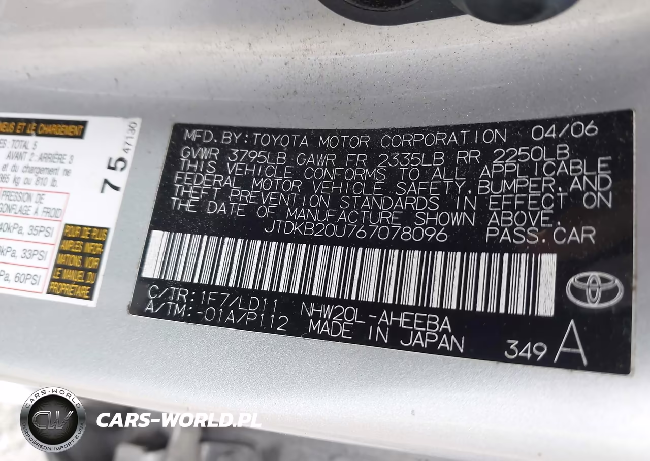 2006 Toyota Prius VIN:JTDKB20U767078096 - 9