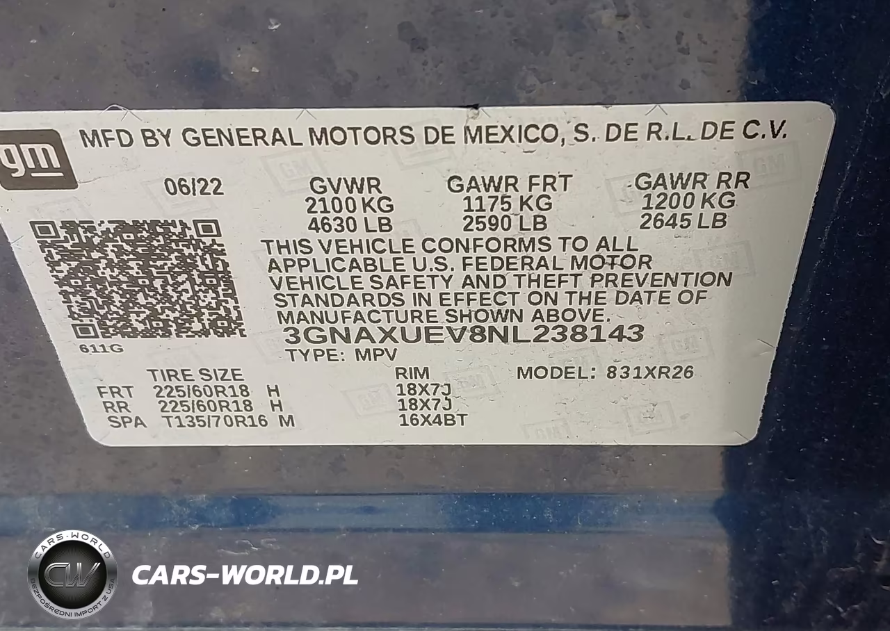 2022 Chevrolet Equinox Awd Lt VIN:3GNAXUEV8NL238143 - 9