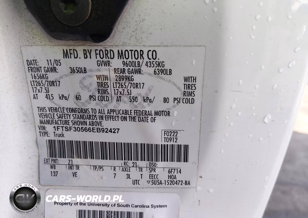 2006 Ford F-350 Xl-Xlt VIN:1FTSF30566EB92427 - 9