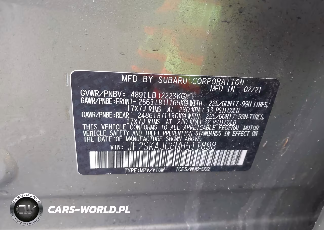 2021 Subaru Forester Premium VIN:JF2SKAJC6MH511898 - 9