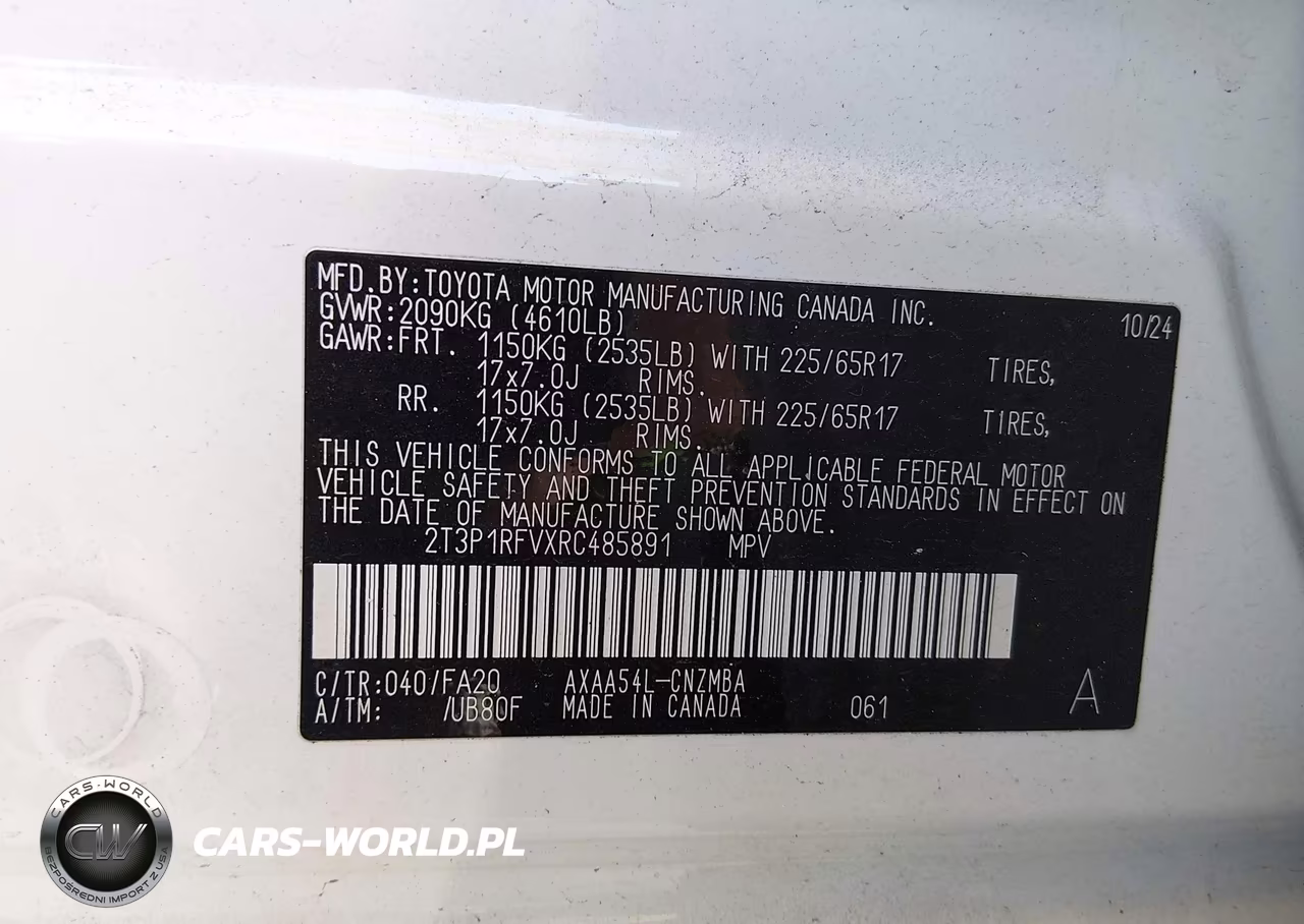 2024 Toyota Rav4 Xle VIN:2T3P1RFVXRC485891 - 9