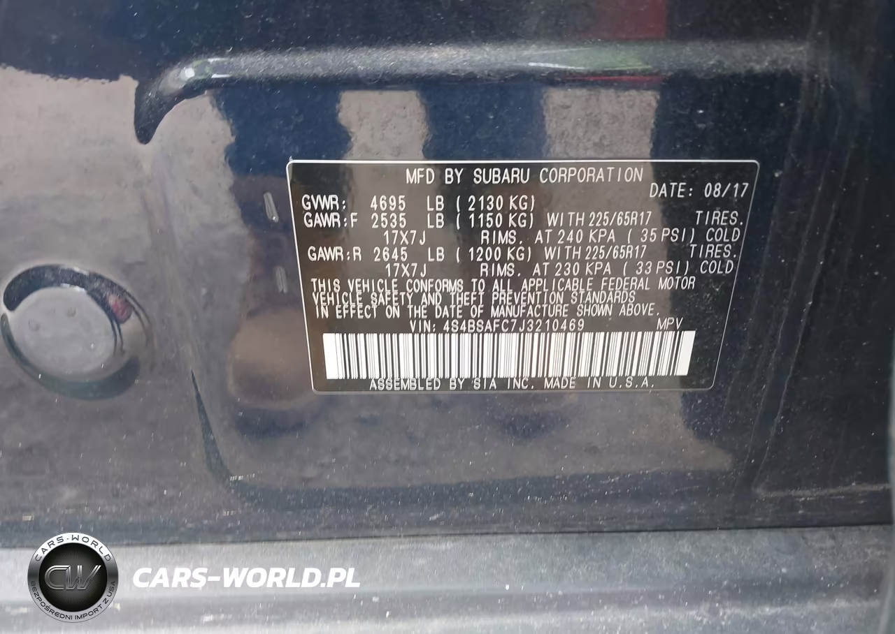 2018 Subaru Outback 2.5I Premium VIN:4S4BSAFC7J3210469 - 9